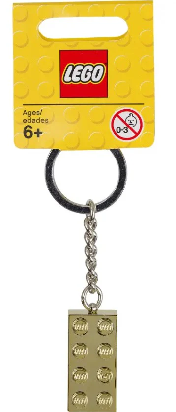 LEGO® 2x4 Gold Stud Key Chain – 850808