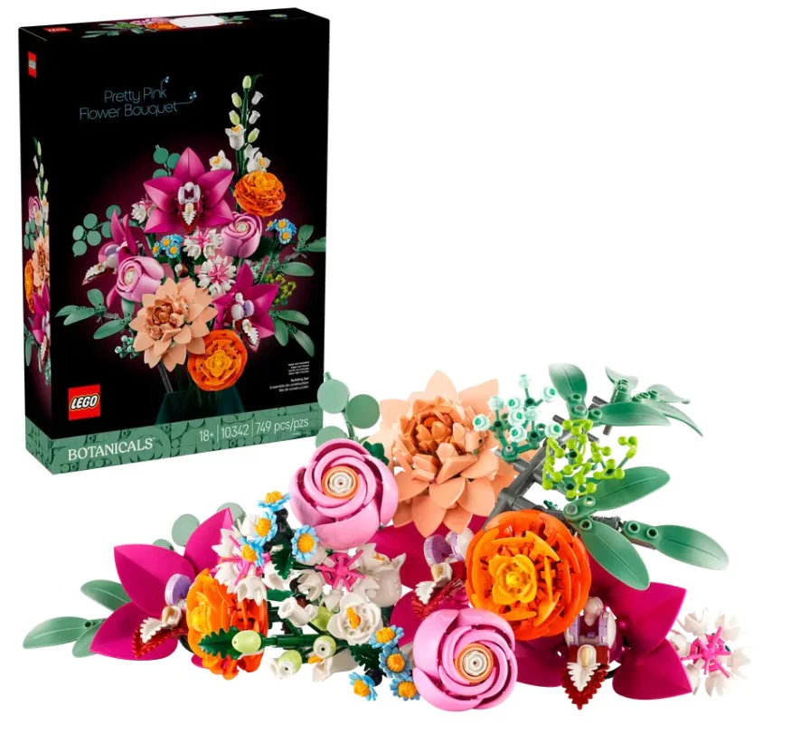 LEGO® Botanicals Pretty Pink Flower Bouquet – 10342 - Image 2