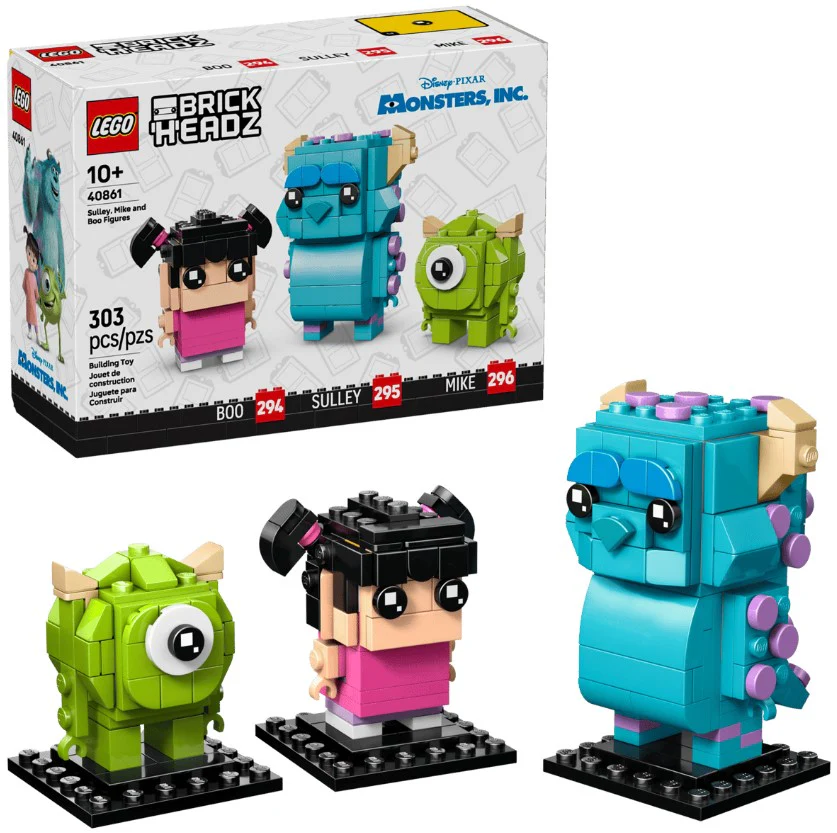 LEGO® BrickHeadz™ Disney® Sulley, Mike and Boo Figures - 40861 - Image 2