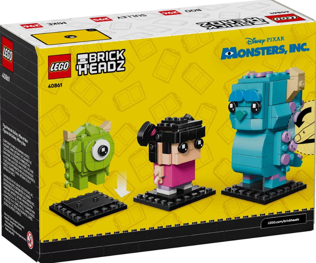 LEGO® BrickHeadz™ Disney® Sulley, Mike and Boo Figures - 40861 - Image 3