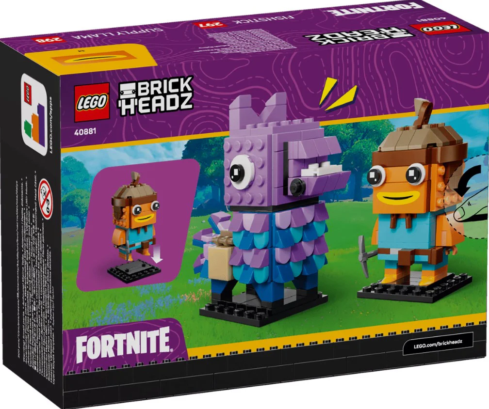LEGO® BrickHeadz™ Fortnite® Supply Llama & Fishstick Figures - 40881 - Image 3