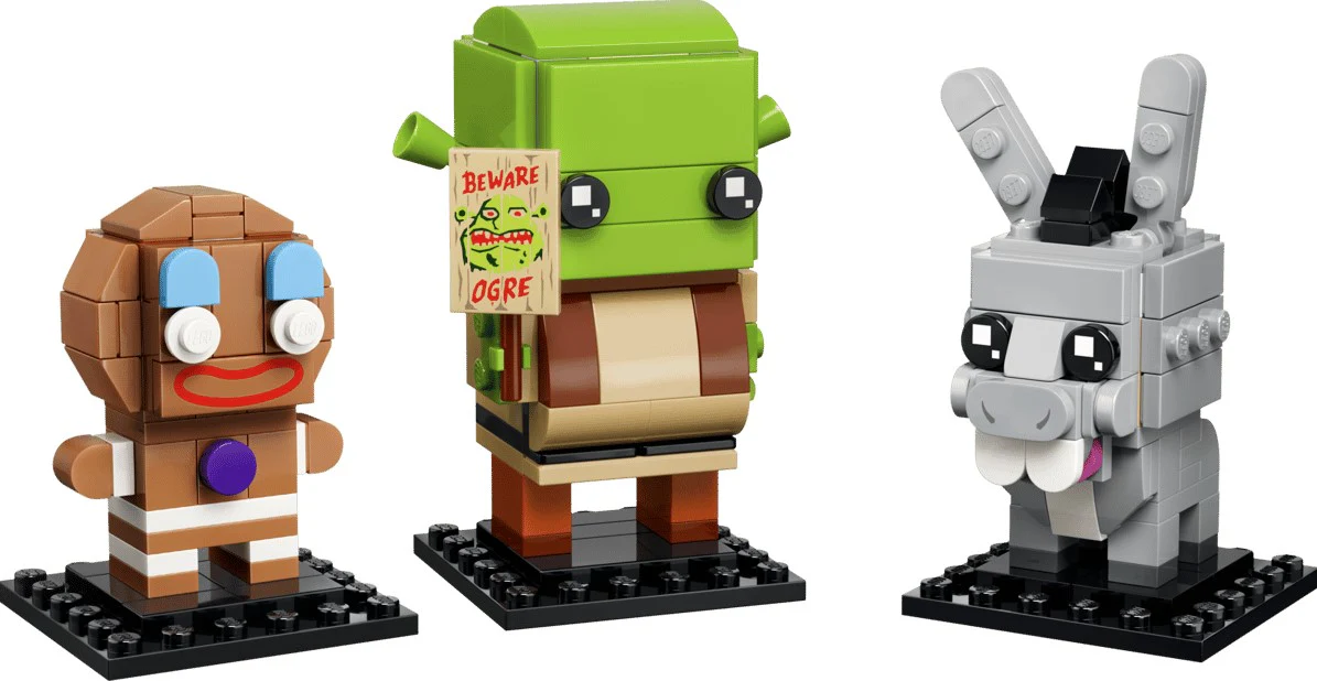 LEGO® Brickheadz™ Shrek, Donkey & Gingy Figures - 40923