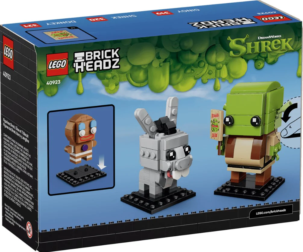 LEGO® Brickheadz™ Shrek, Donkey & Gingy Figures - 40923 - Image 3