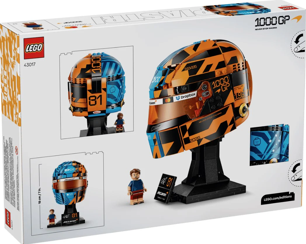 LEGO® Editions McLaren Mastercard F1® Team Oscar Piastri Helmet - 43017 - Image 3