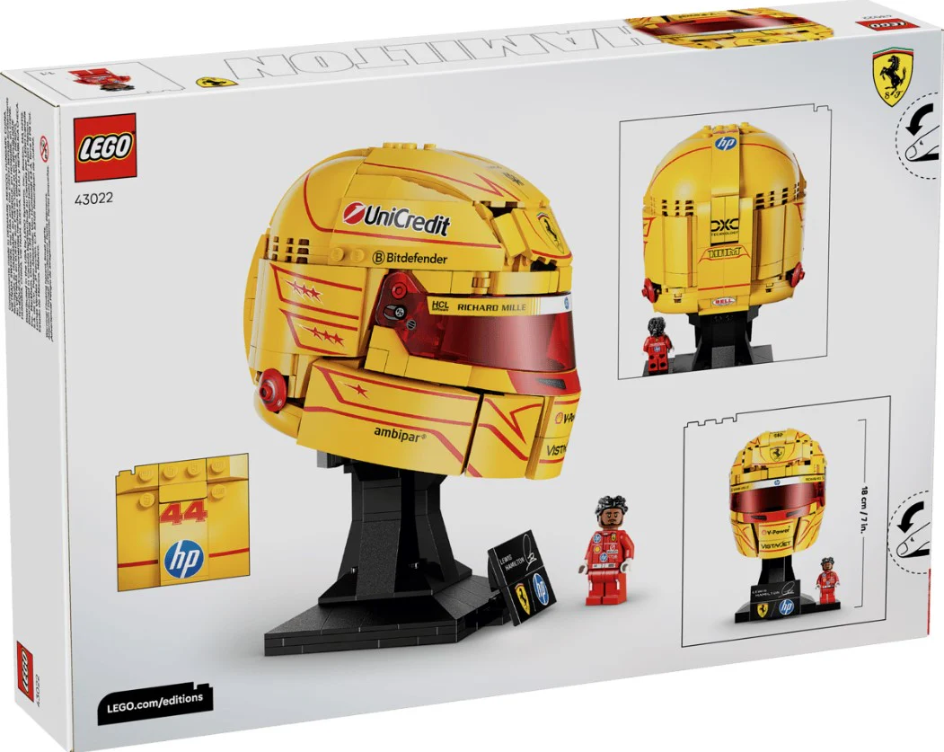 LEGO® Editions Scuderia Ferrari HP Lewis Hamilton Helmet - 43022 - Image 3