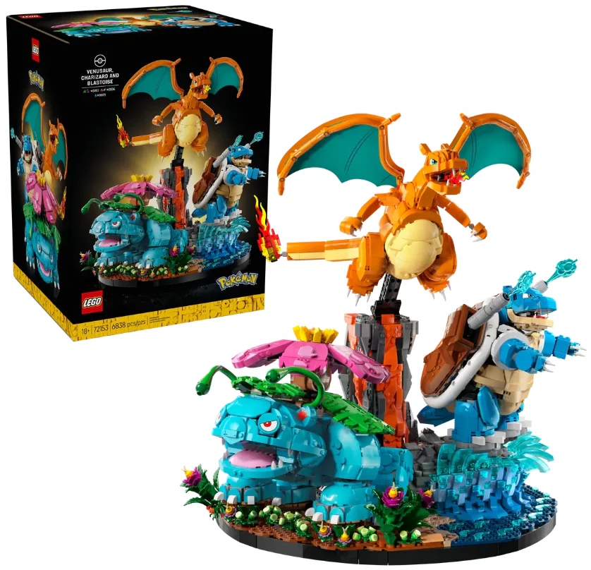 LEGO® Pokemon™ Venusaur, Charizard and Blastoise - 72153 - Image 2