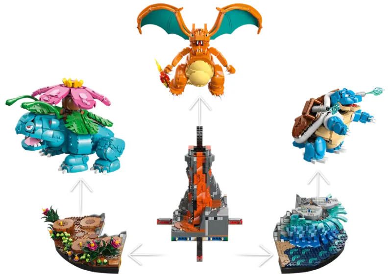LEGO® Pokemon™ Venusaur, Charizard and Blastoise - 72153 - Image 3