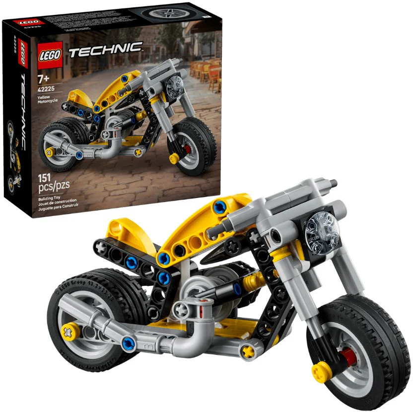 LEGO® Technic™ Yellow Motorcycle - 42225 - Image 2